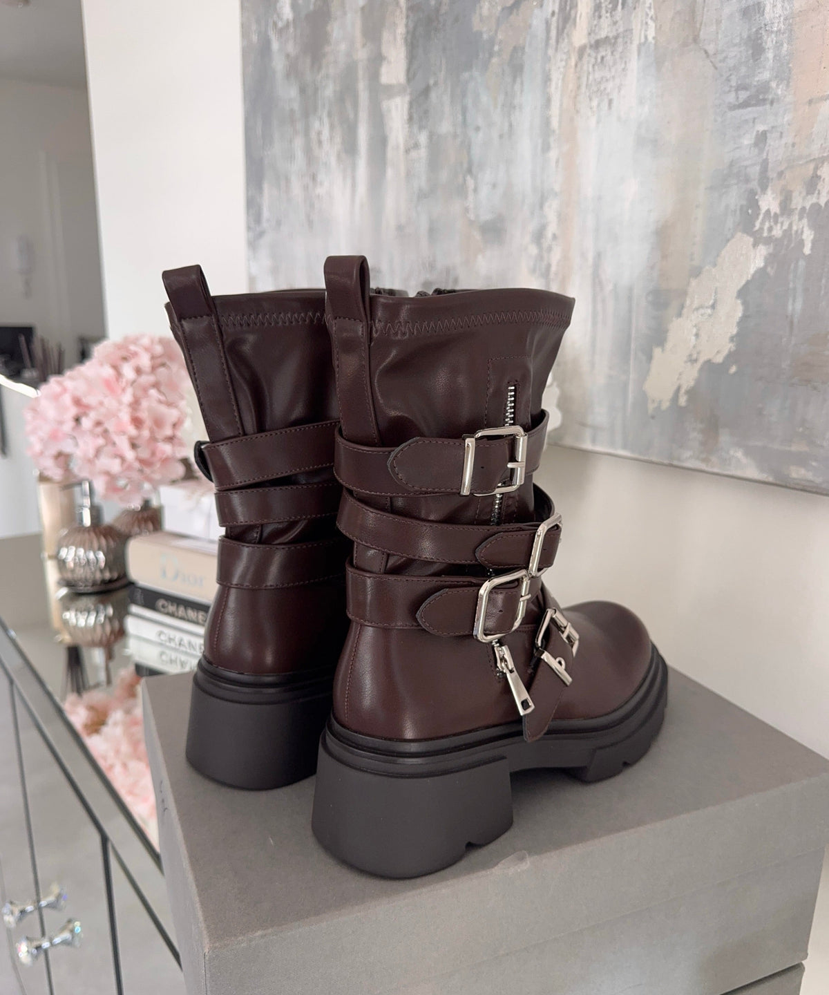 Botas biker Bellina marrón
