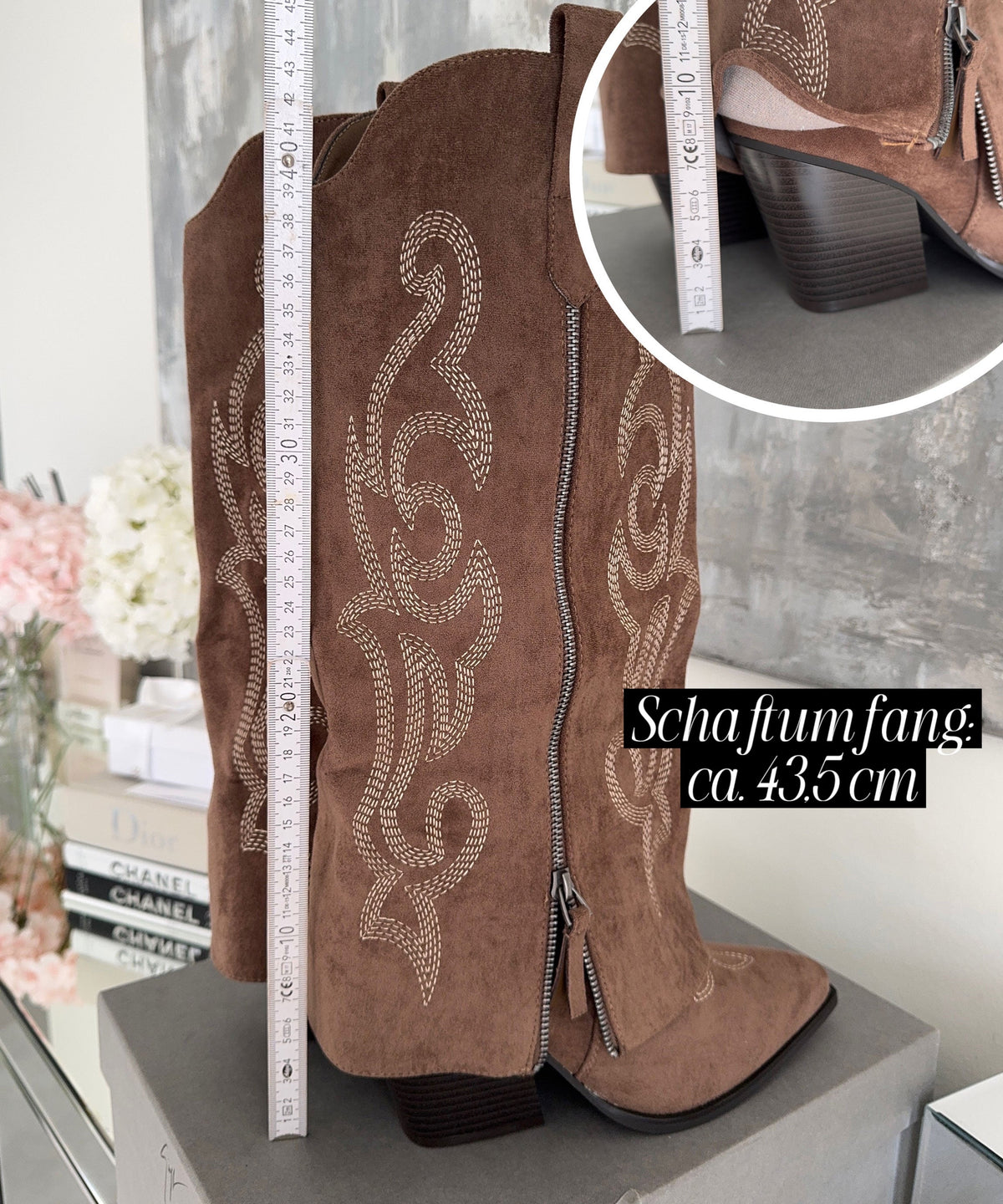 Botas vaqueras Lavinia marrón