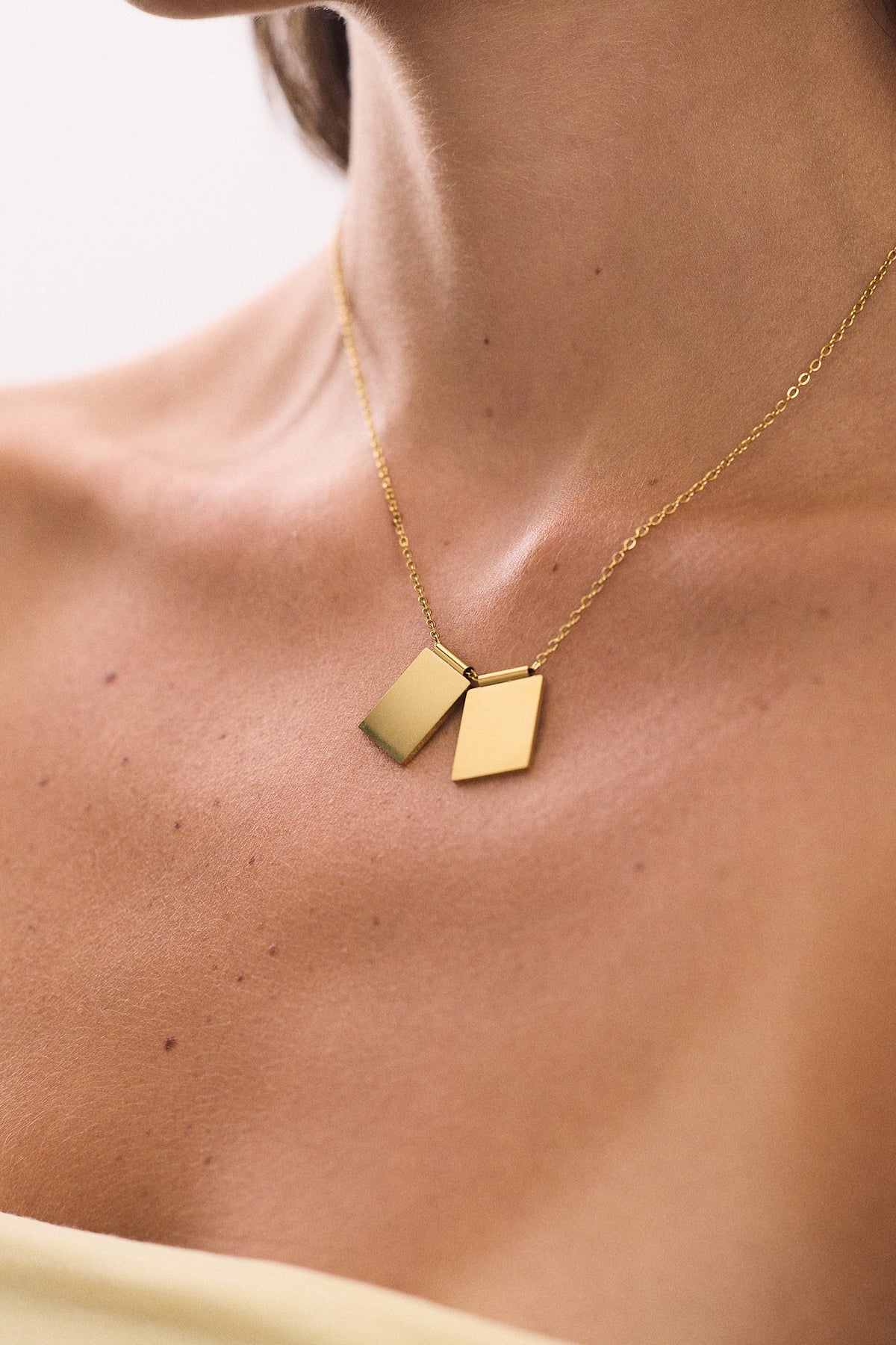 Collar con doble placa