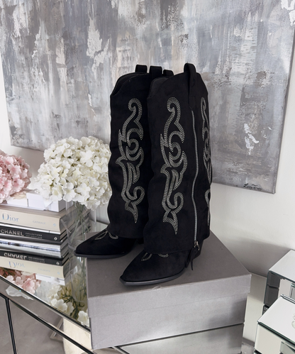 Botas de cowboy Lavinia negras