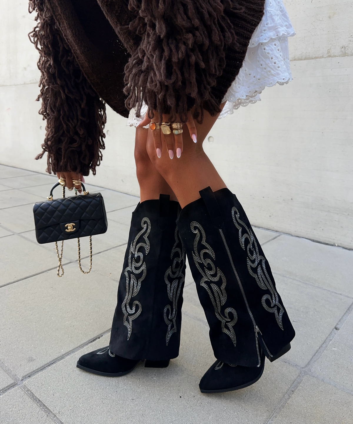 Botas de cowboy Lavinia negras