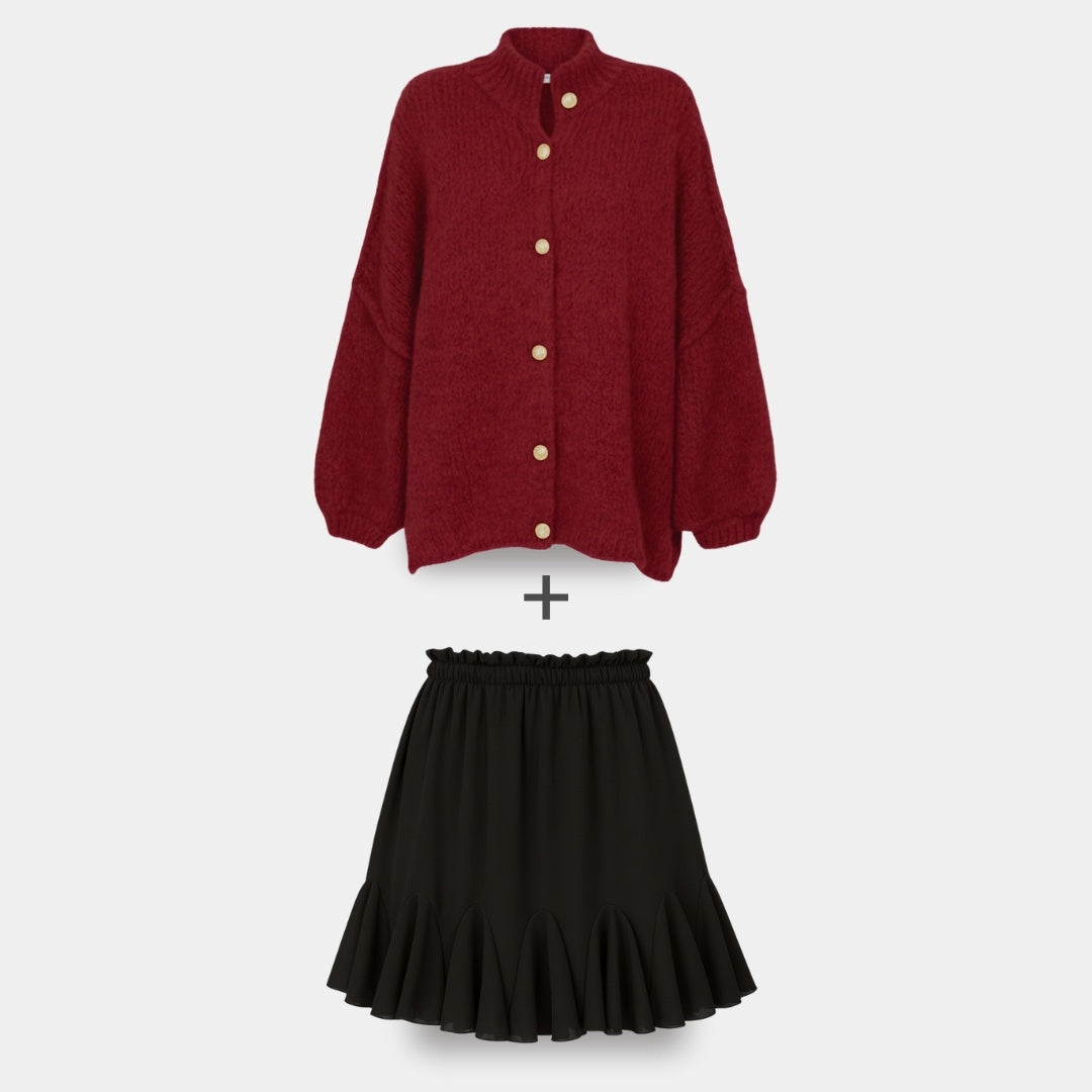 Cardigan Falda