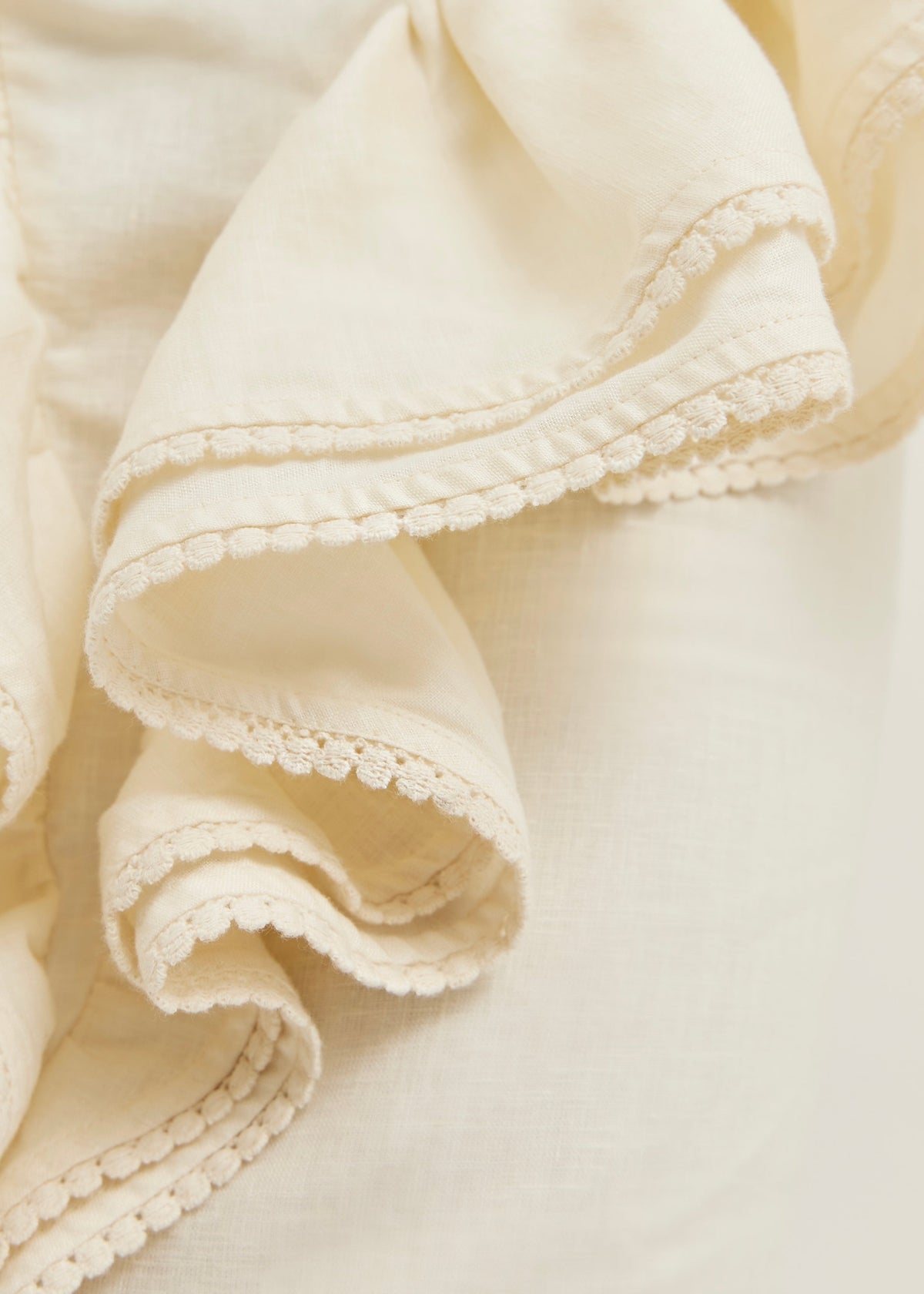 Vestido de lino Rania con peplum lateral | Crema