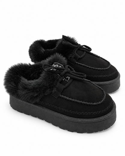 Pantufla tipo mocasín acogedora