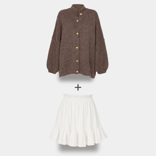Cardigan Falda