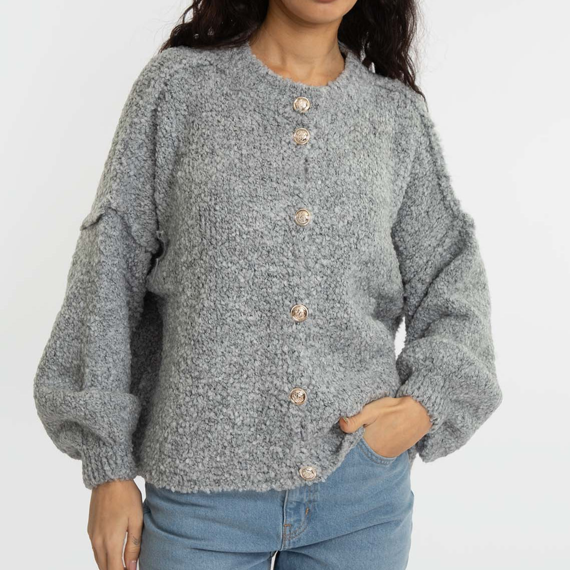 Bouclé Oversized Cardigan Short "CozyGlam"