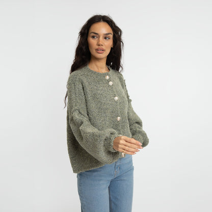 Bouclé Oversized Cardigan Short "CozyGlam"