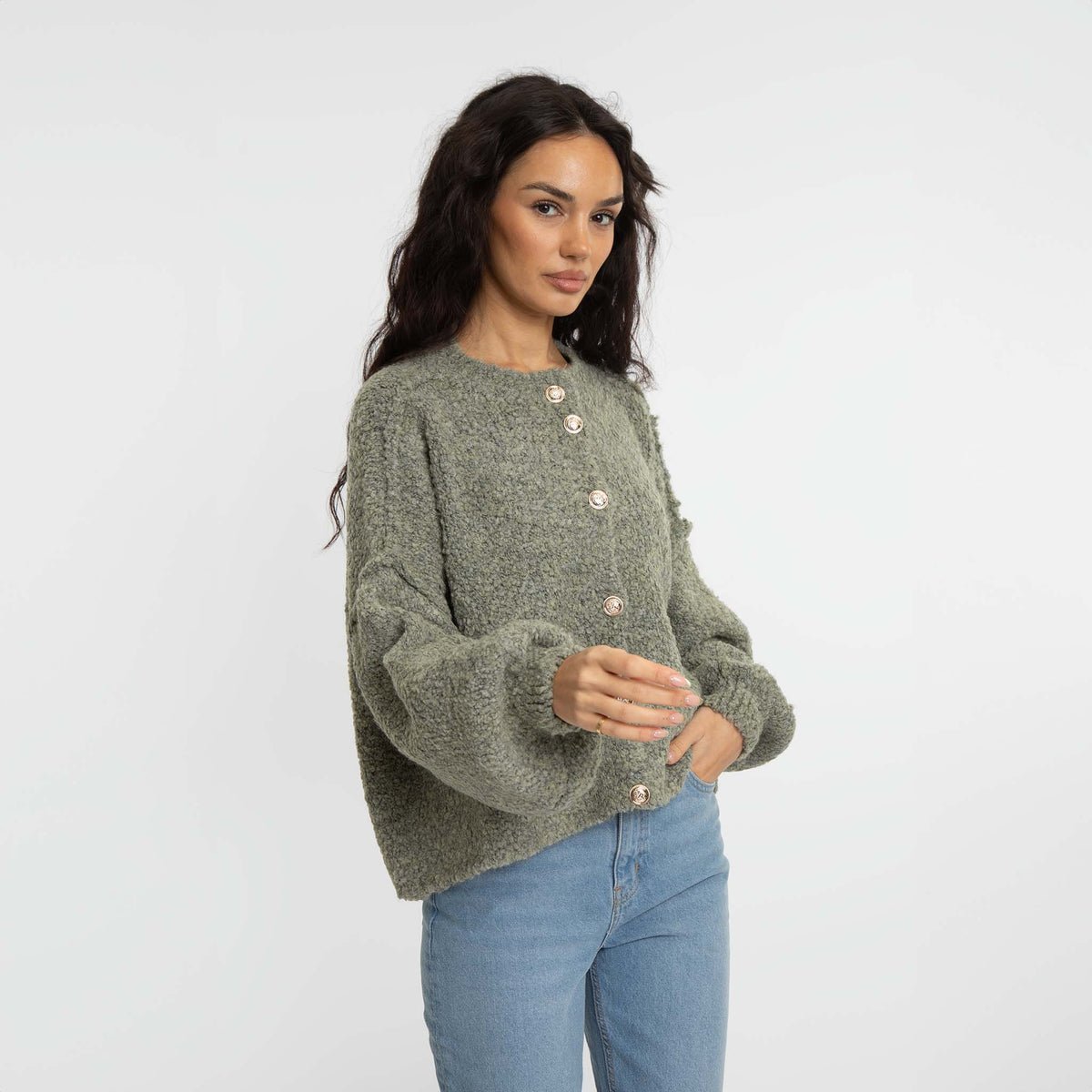 Bouclé Oversized Cardigan Short "CozyGlam"