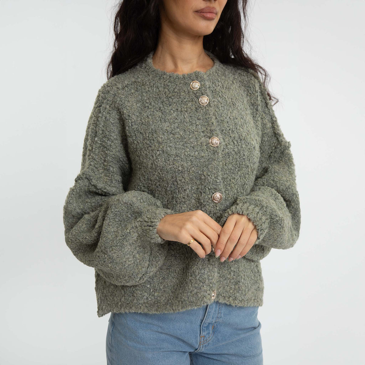 Bouclé Oversized Cardigan Short "CozyGlam"