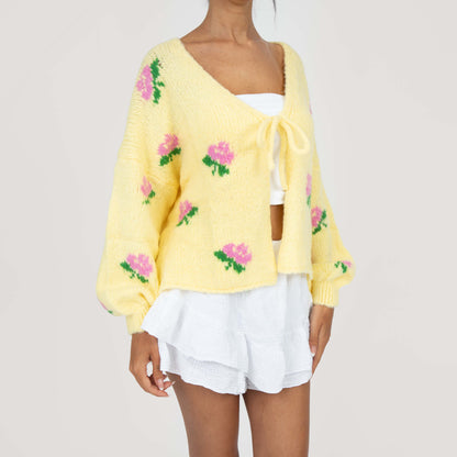 Rose Cardigan with Bows