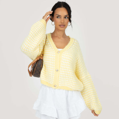 Oversized Waffle Knit Cardigan