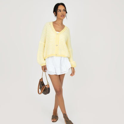 Oversized Waffle Knit Cardigan