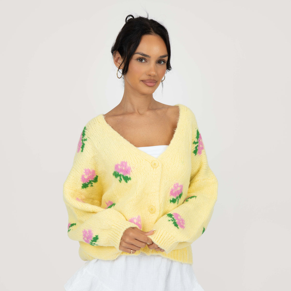 Oversize Rose Cardigan