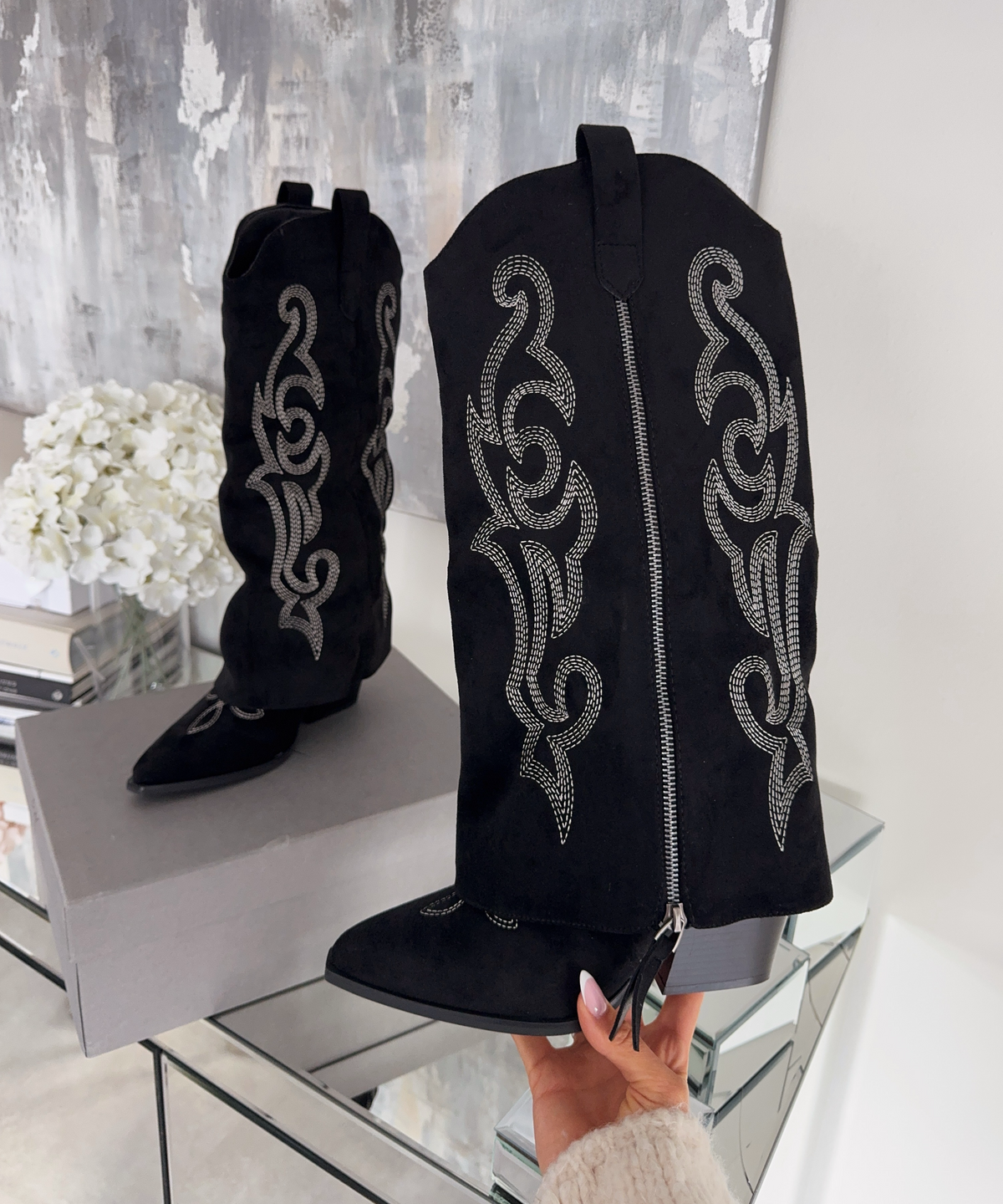 Botas de cowboy Lavinia negras