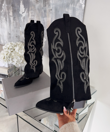 Botas de cowboy Lavinia negras