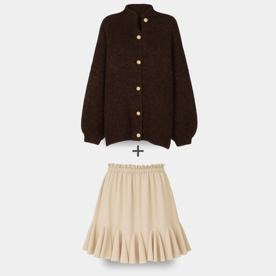 Cardigan Falda