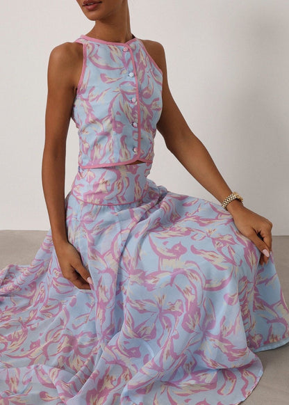 Top Dream estampado Patriza | Mezcla de azul pastel