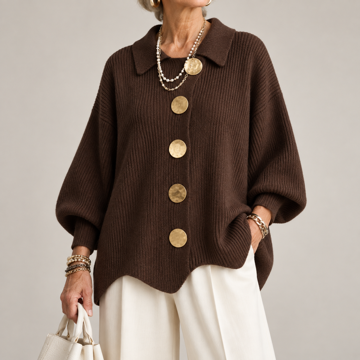 Ardelle™ | Cardigan Oversize con Collo