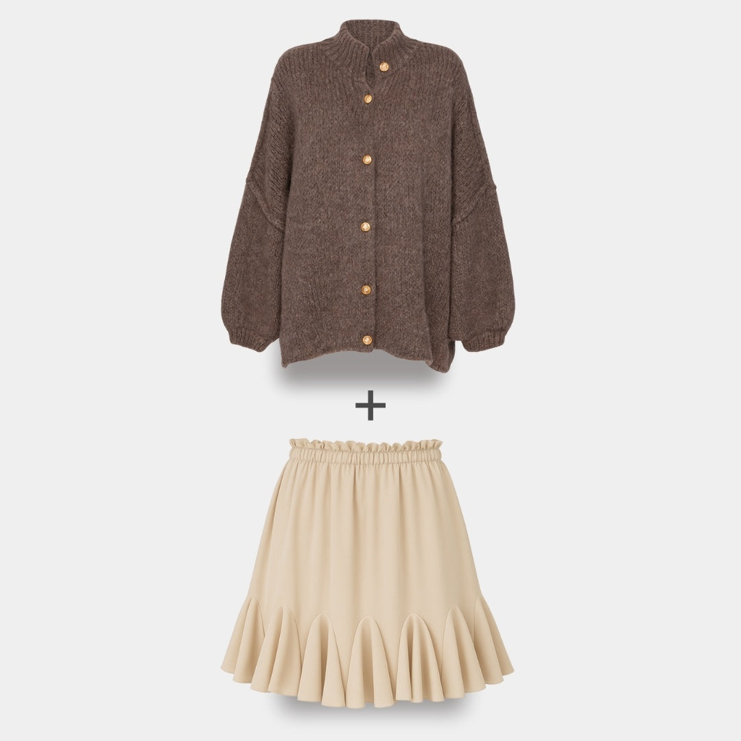 Cardigan Falda