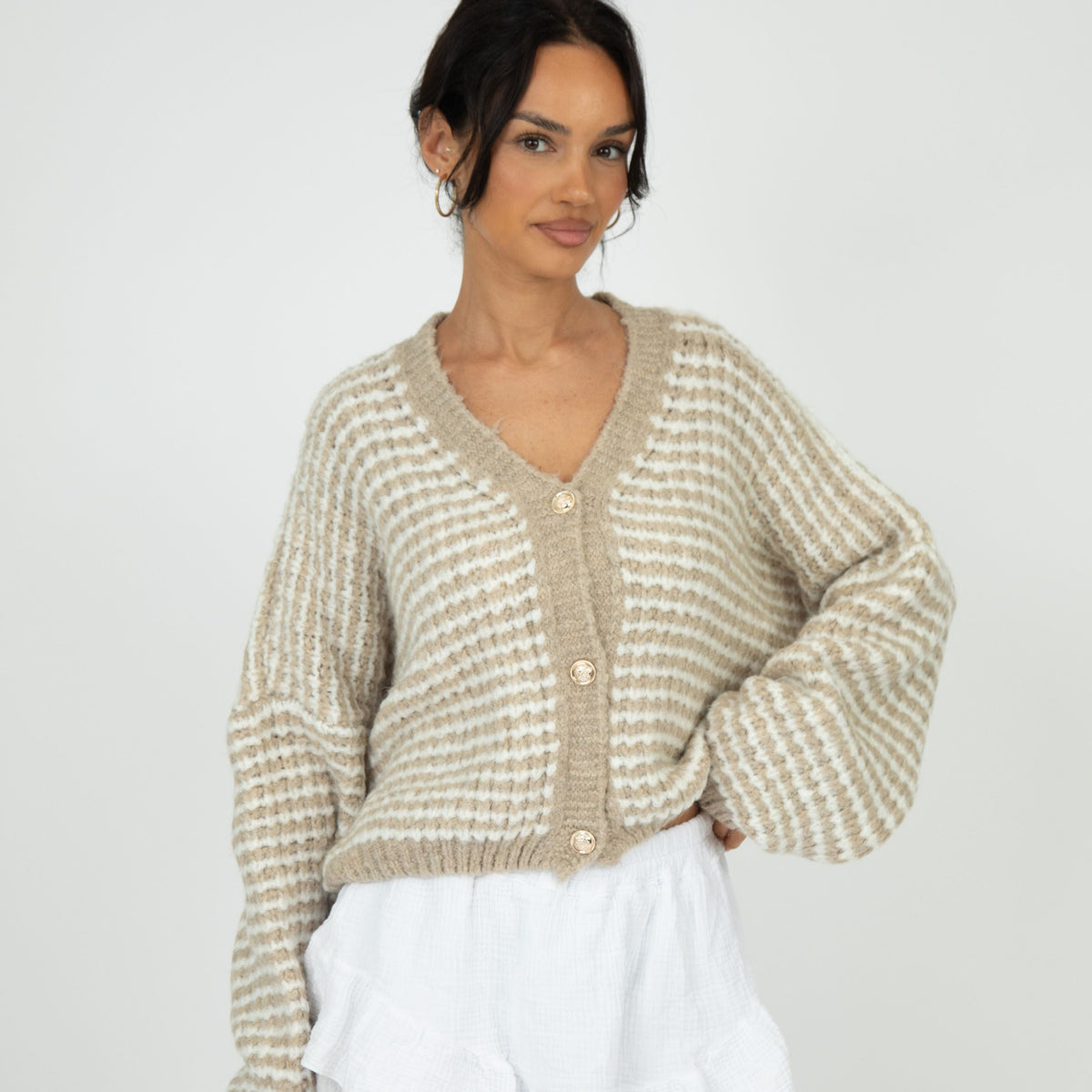 Oversized Waffle Knit Cardigan