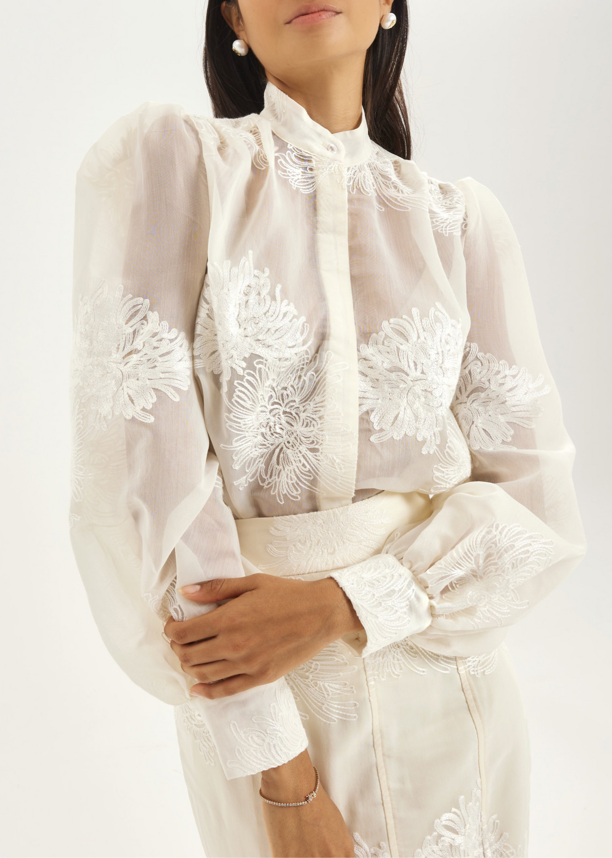 Blusa bordada Sophia | Vainilla francesa