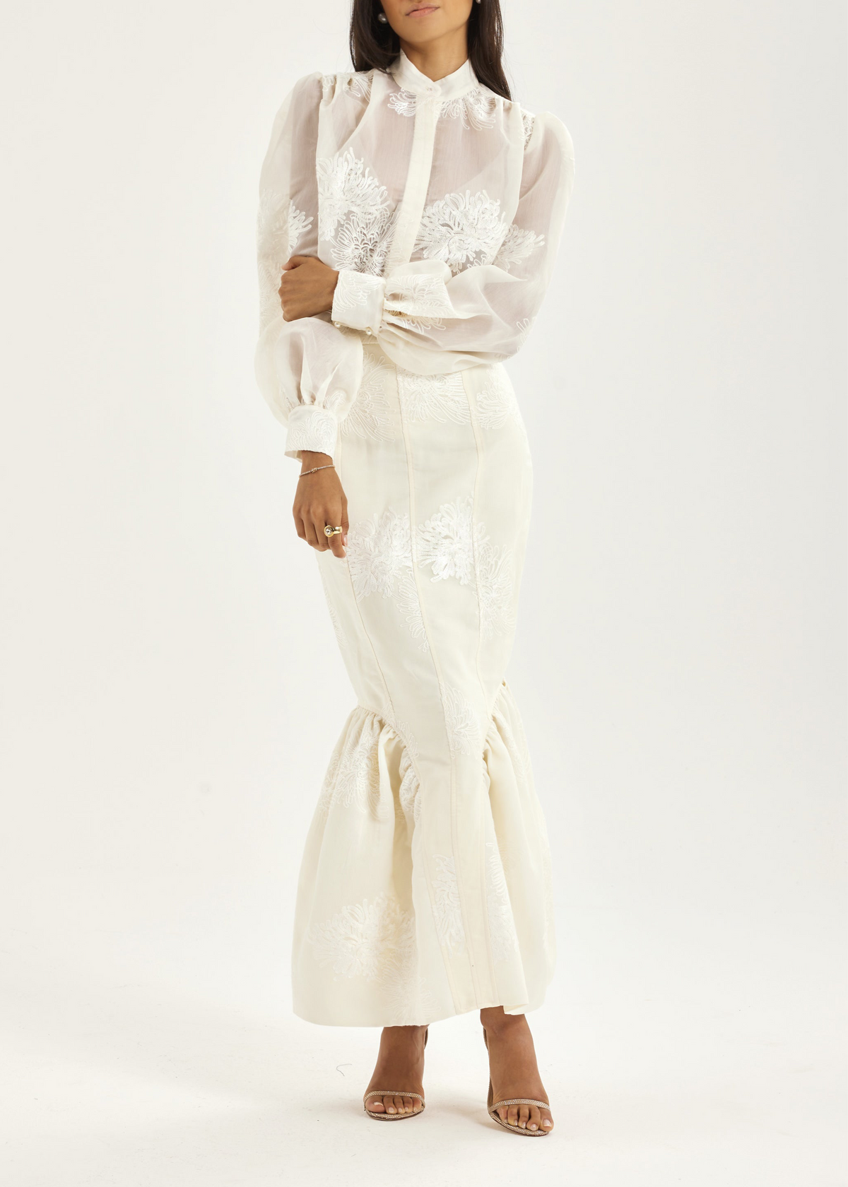Blusa bordada Sophia | Vainilla francesa