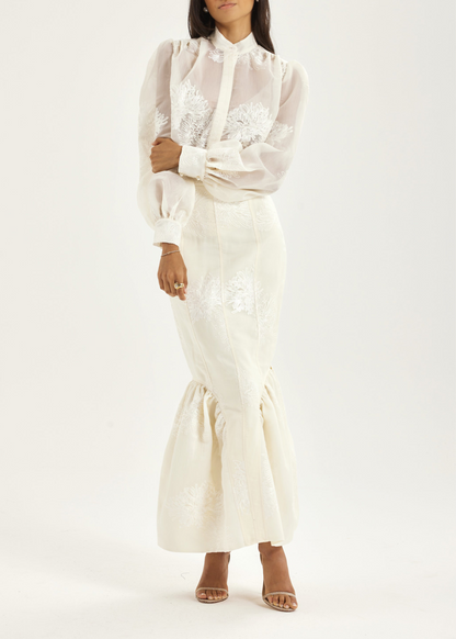 Blusa bordada Sophia | Vainilla francesa