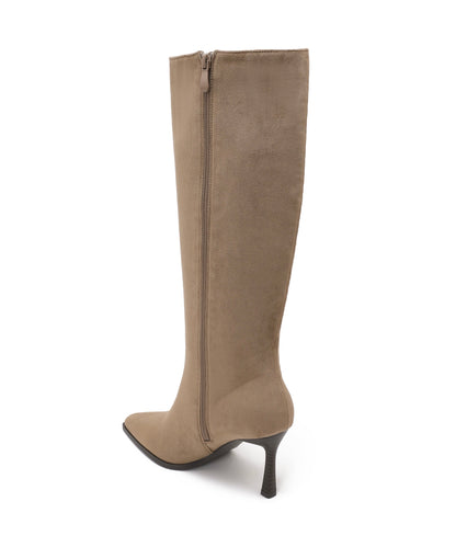 Tacones kitten de ante Maren en topo