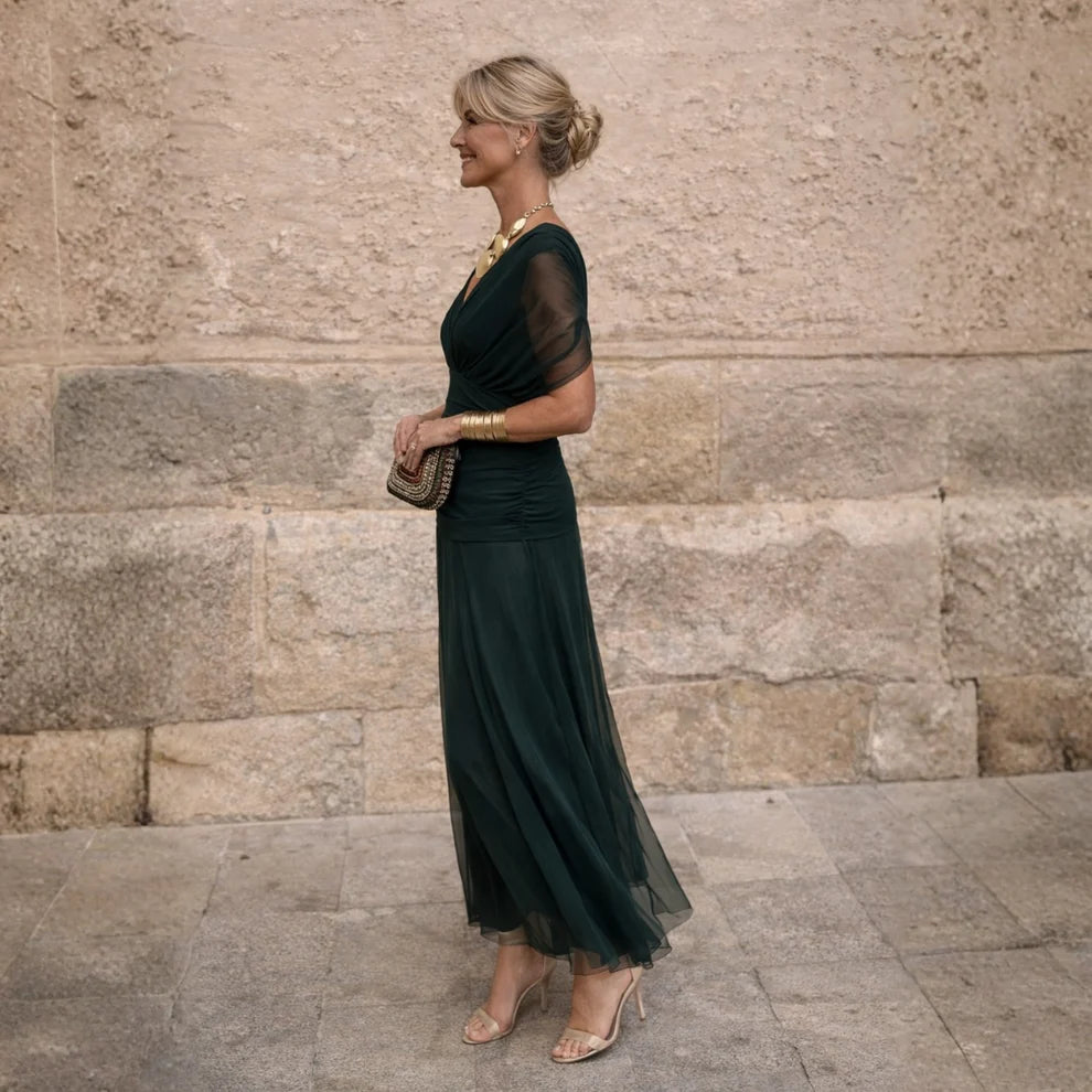 Mikaela | Vestido Maxi de Hombros Descubiertos