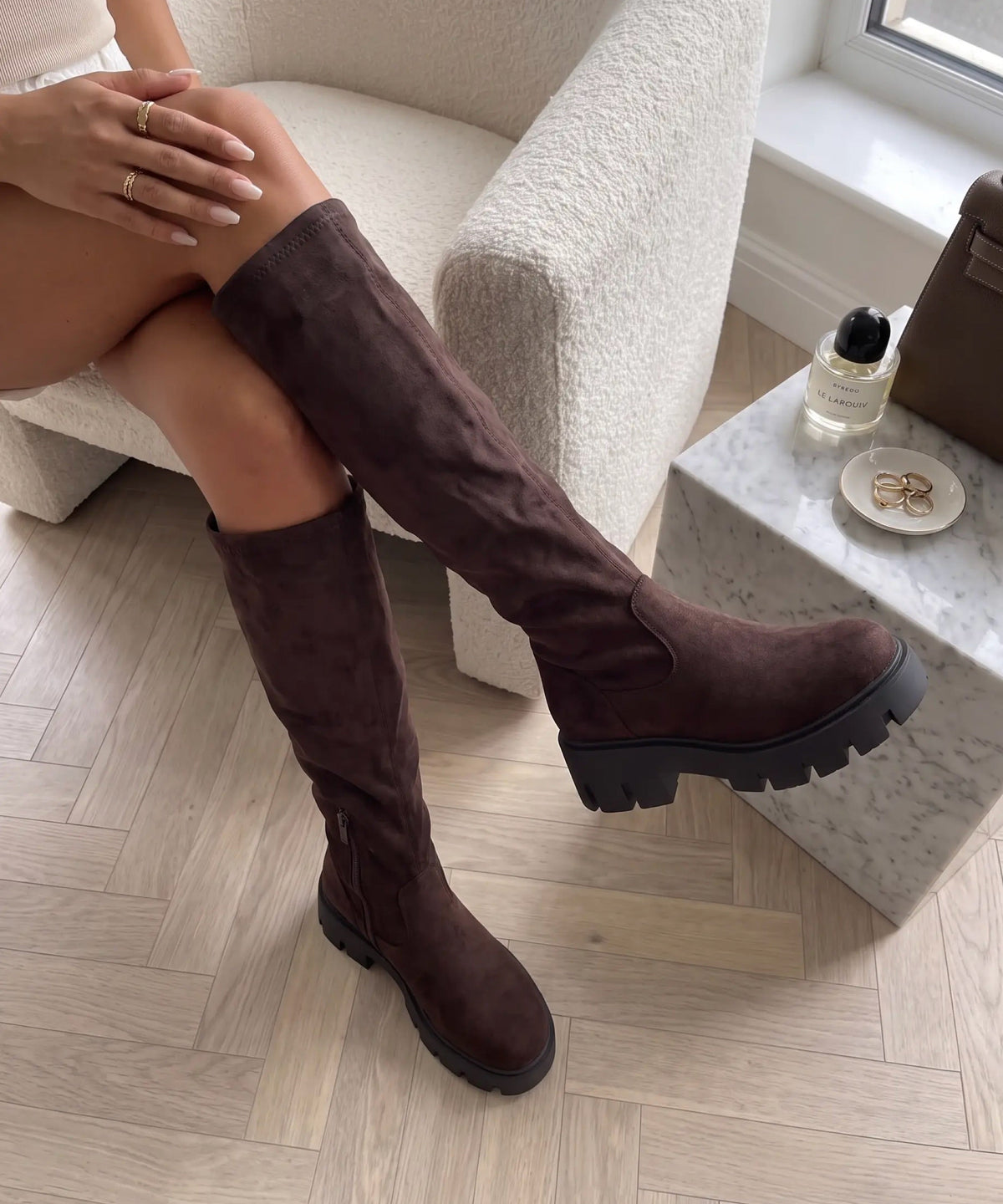 Botas de ante Asha marrones