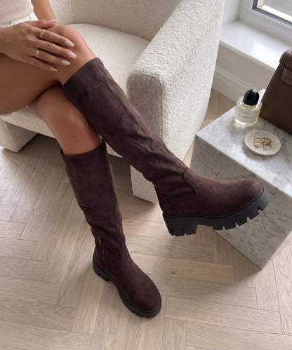 Botas de ante Asha marrones