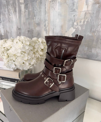 Botas biker Bellina marrón