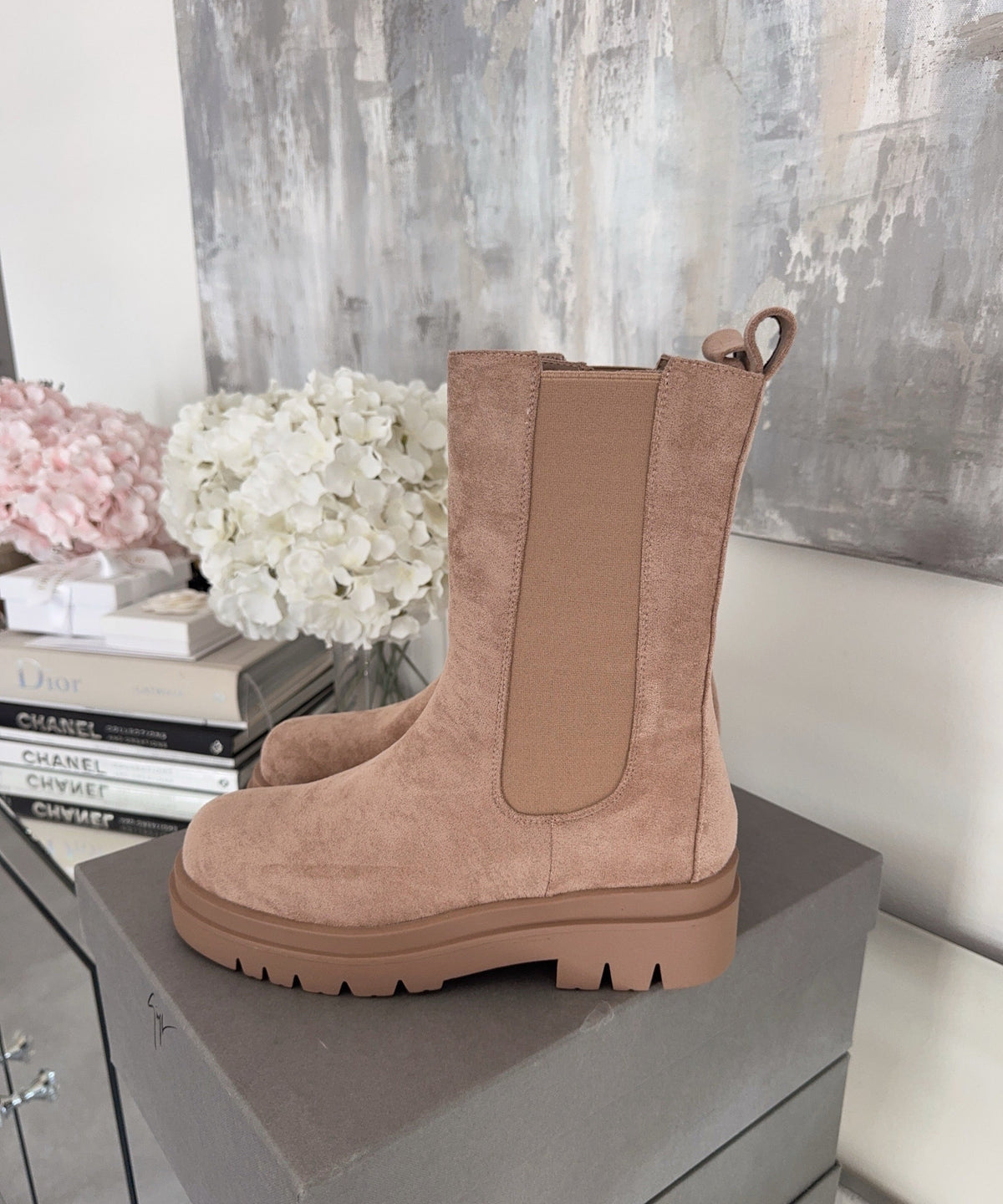 Botines Chelsea Zelaria Beige