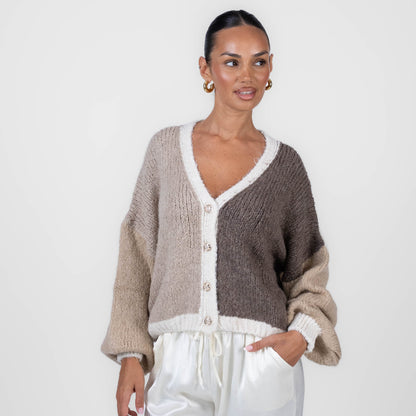 Pastel Velvet Oversized Cardigan