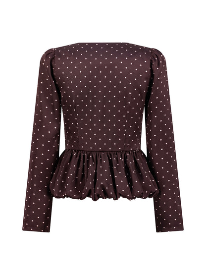 Blusa de lunares Alexandra | Merlot