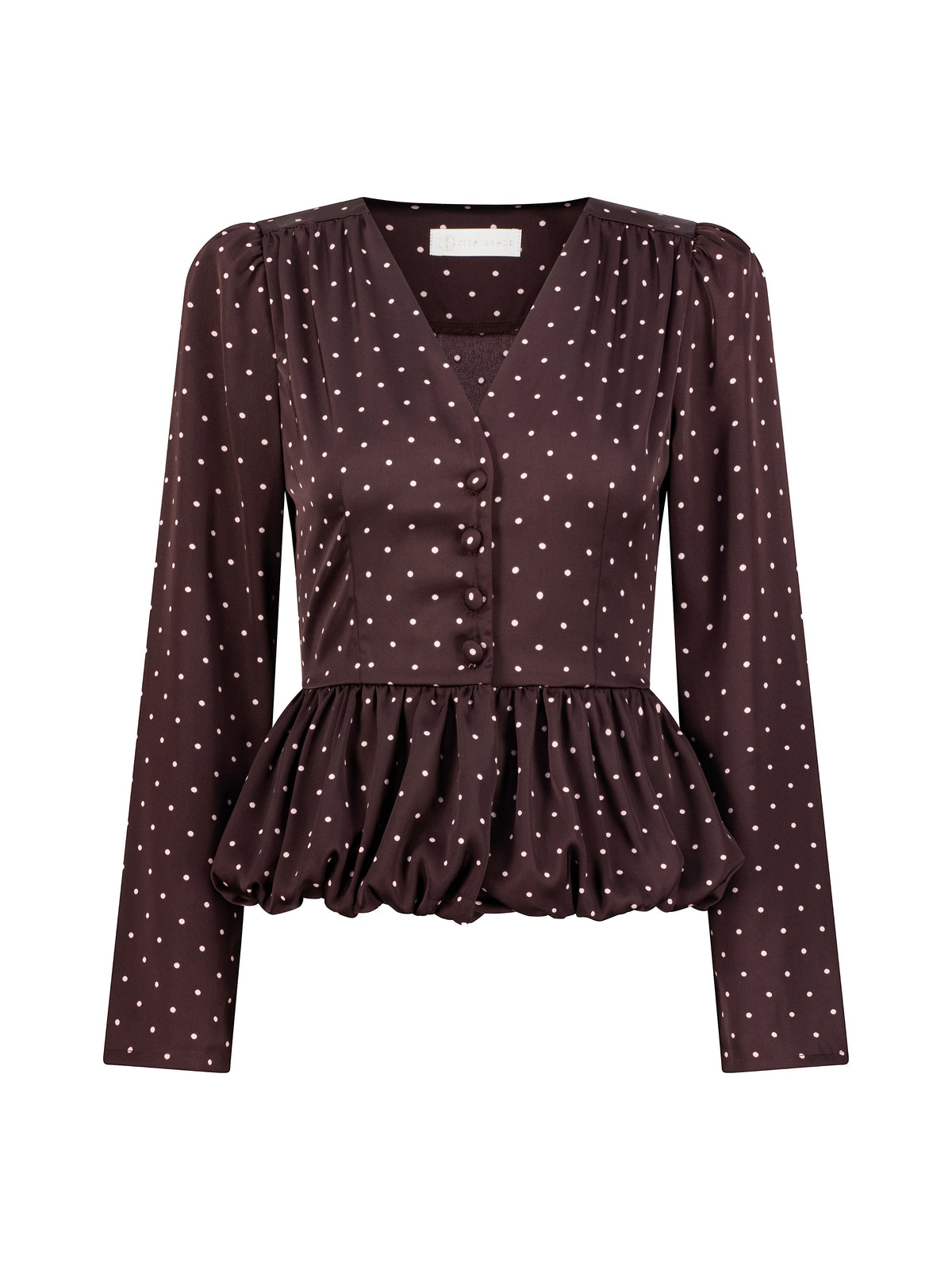 Blusa de lunares Alexandra | Merlot