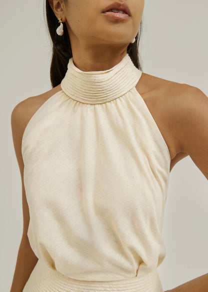 Vestido de lino Alianna Elevate para resort | Arena