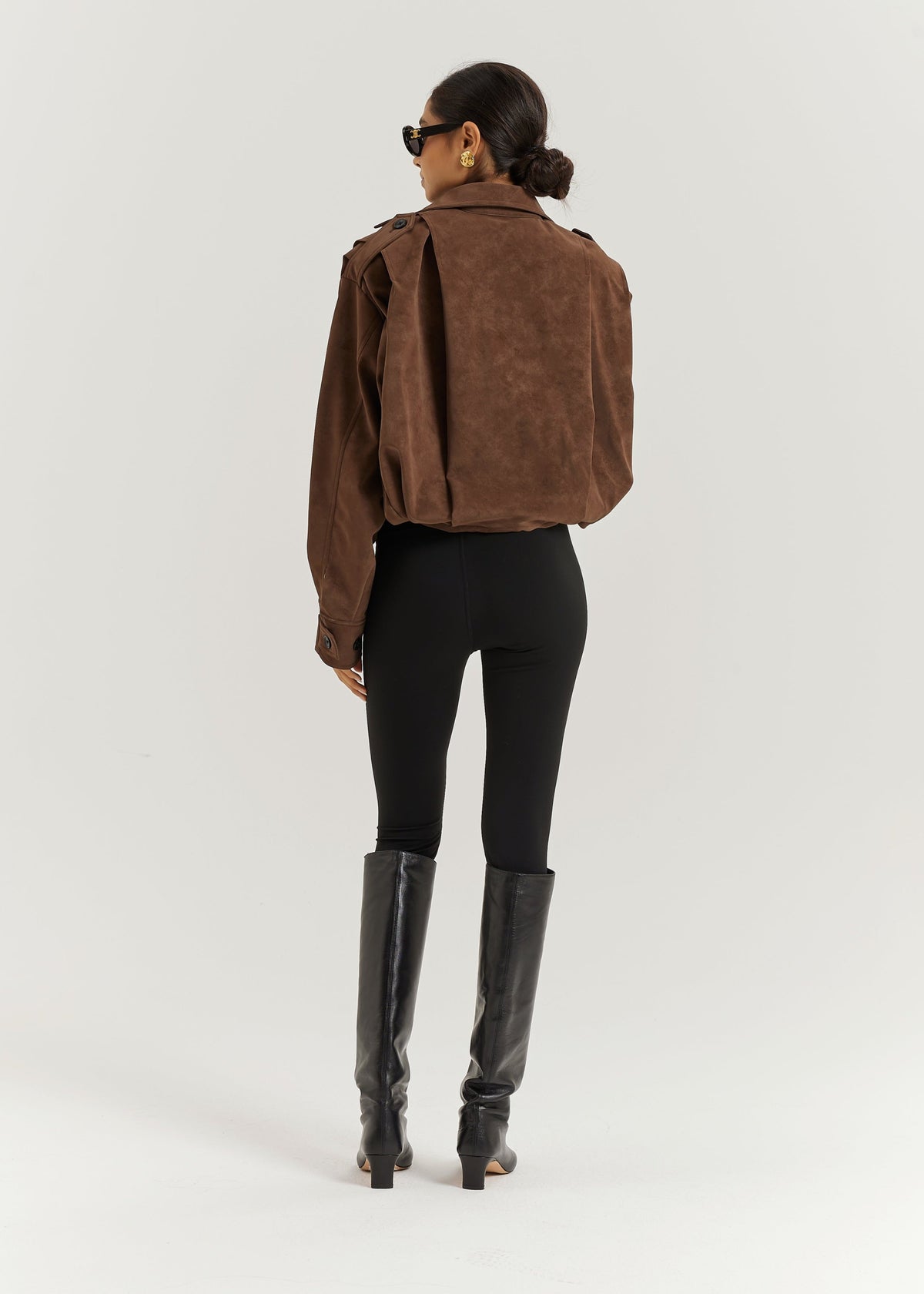 Chaqueta Amelia de ante sintético | Marrón castaño