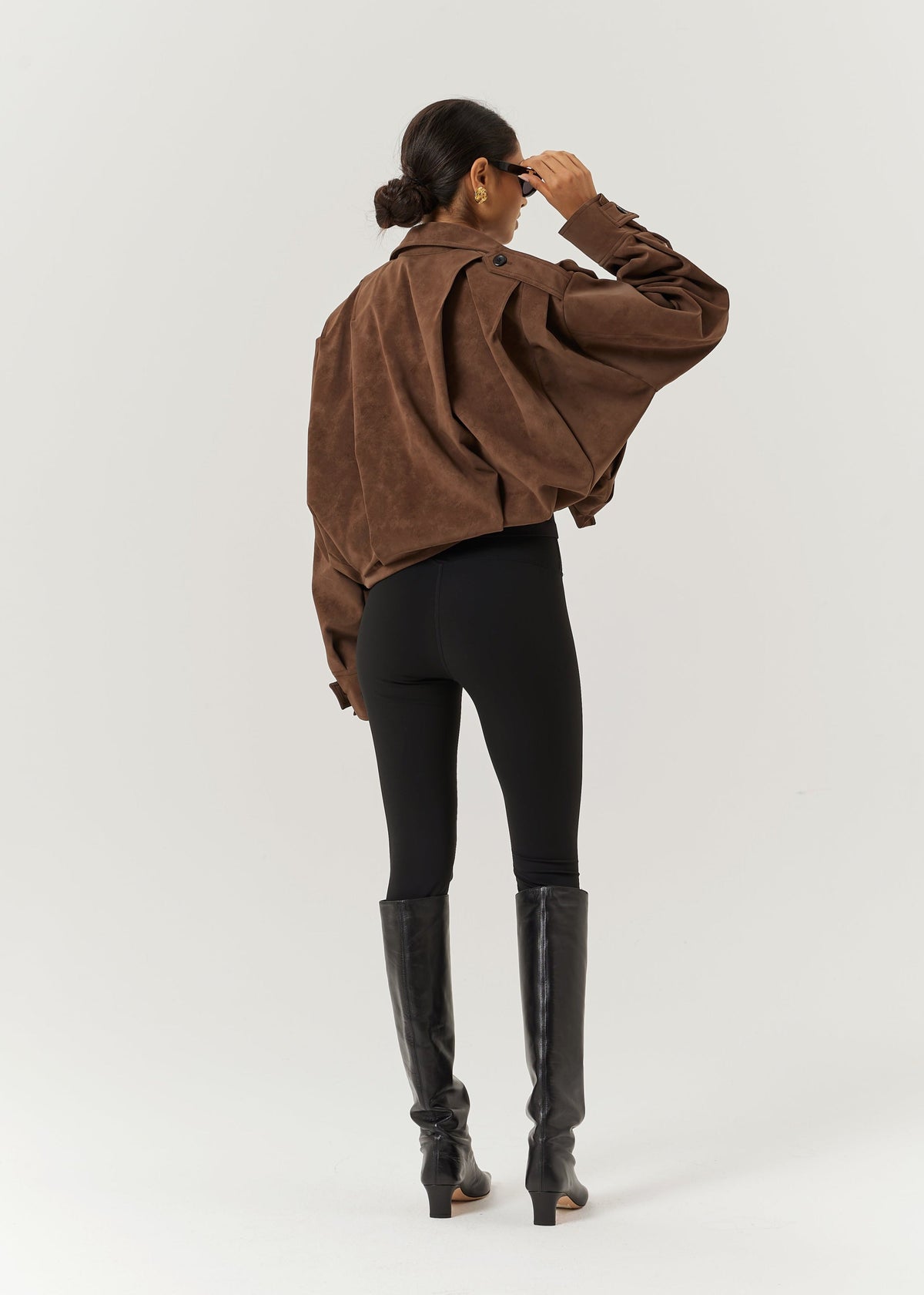 Chaqueta Amelia de ante sintético | Marrón castaño