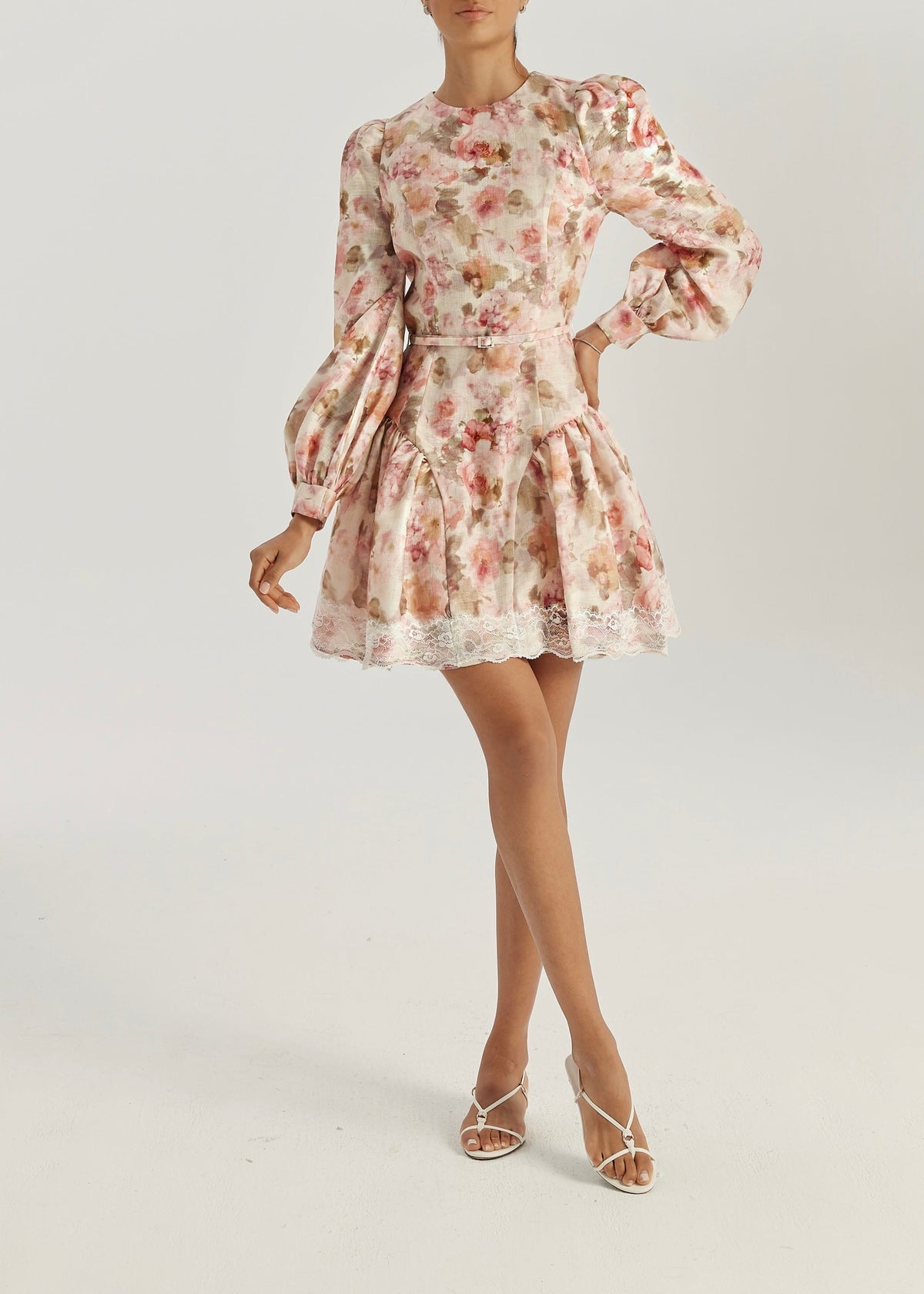 Vestido Elevate floral y de encaje de Anna | Rosa