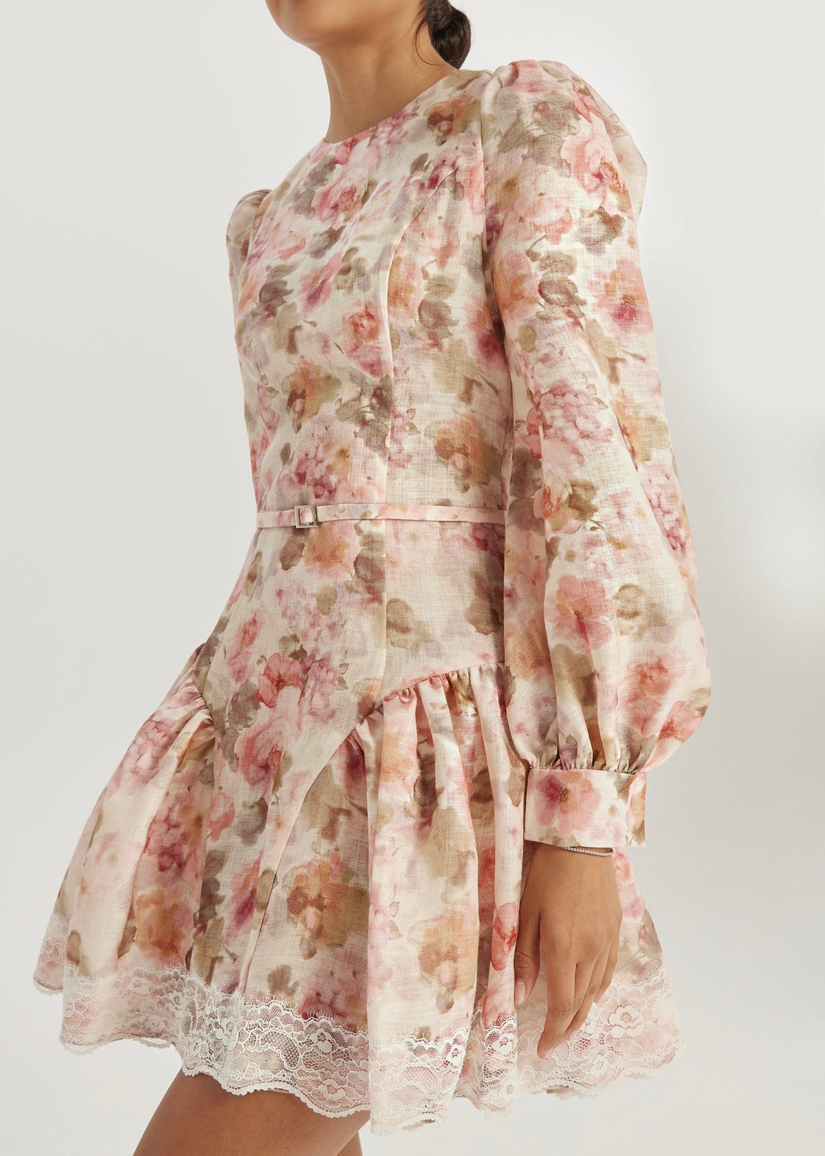 Vestido Elevate floral y de encaje de Anna | Rosa