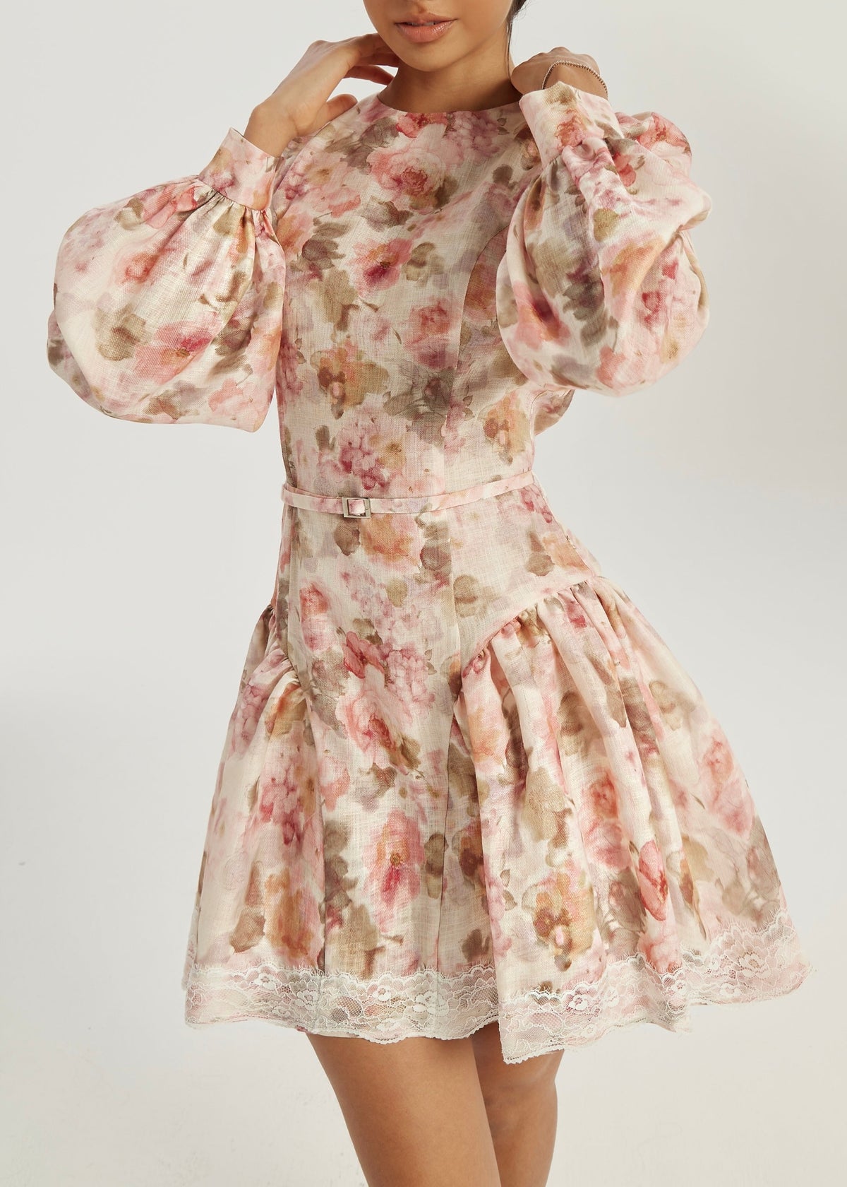 Vestido Elevate floral y de encaje de Anna | Rosa