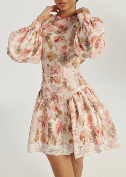Vestido Elevate floral y de encaje de Anna | Rosa