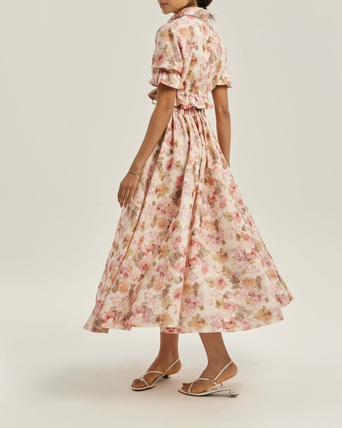 Camisa Anna con lazo floral | Rosa