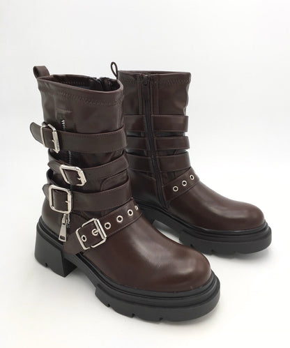 Botas biker Bellina marrón