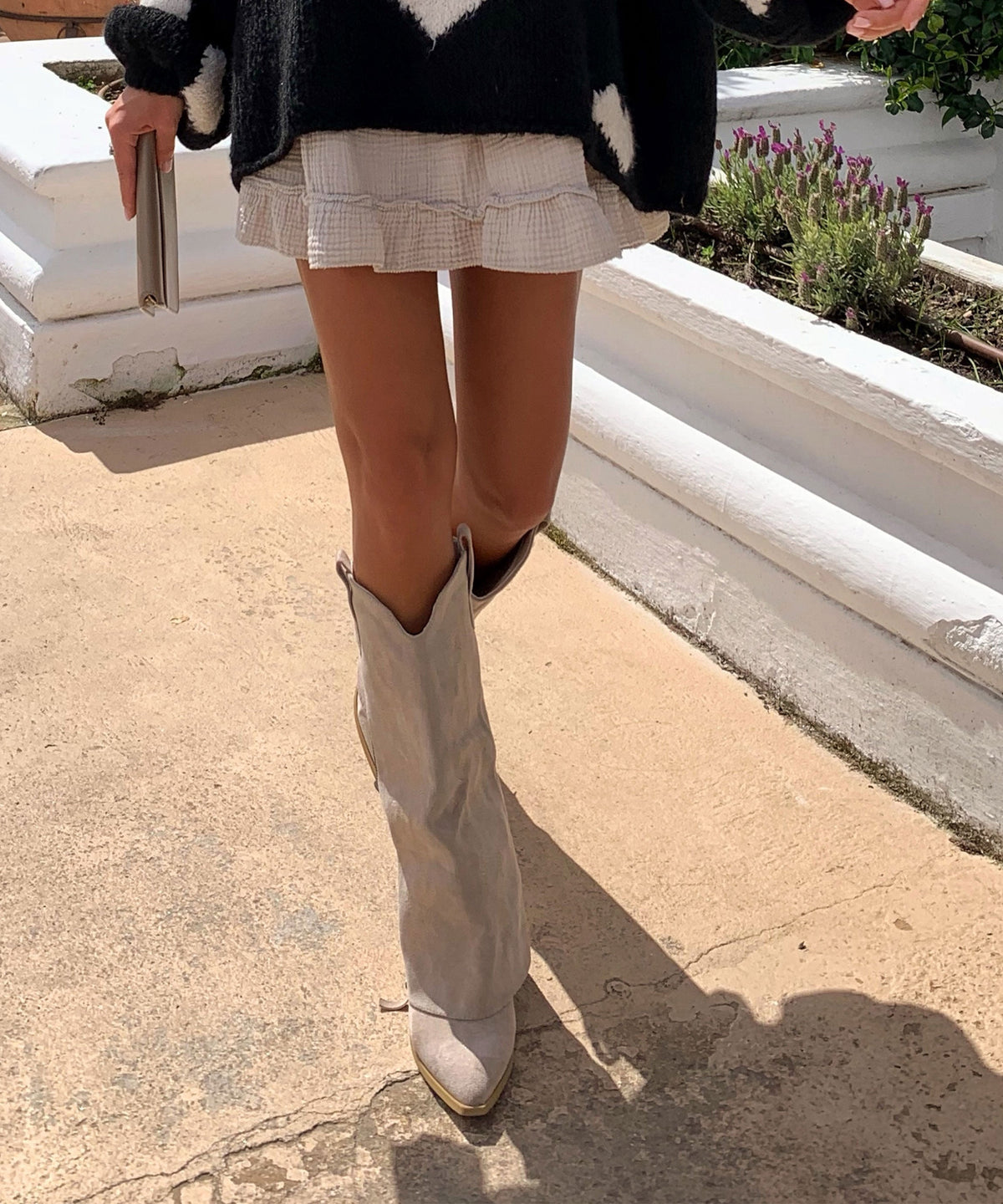 Botas vaqueras Lavinia beige