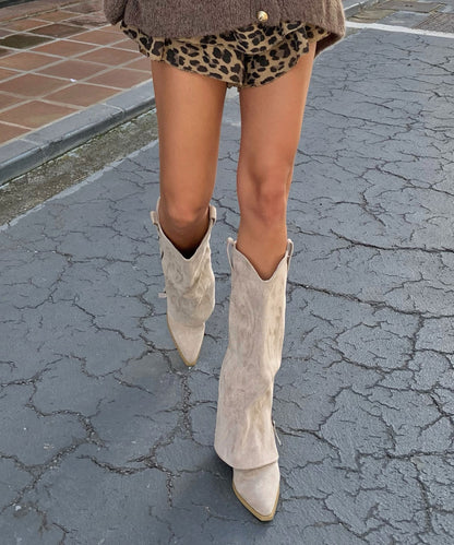 Botas vaqueras Lavinia beige