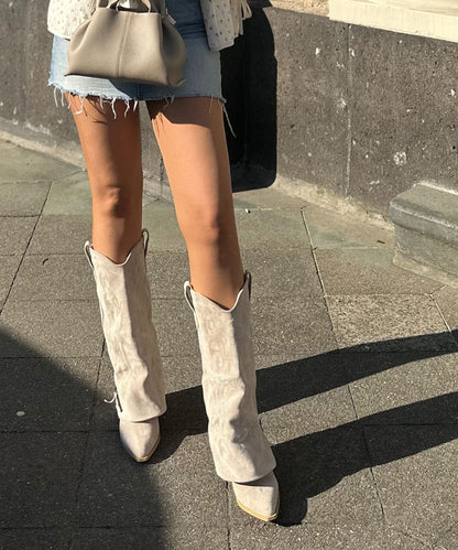 Botas vaqueras Lavinia beige