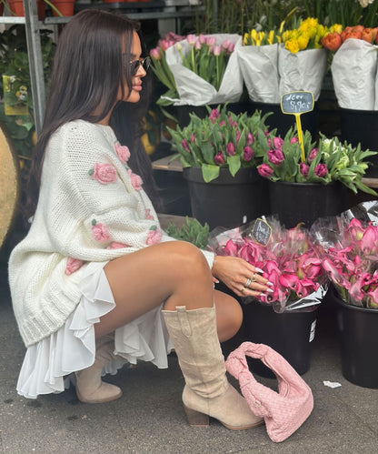 Botas cowboy Selenay beige altas