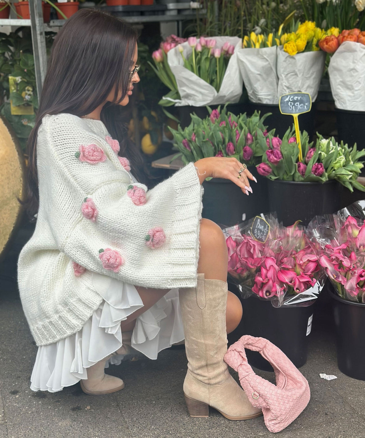 Botas cowboy Selenay beige altas